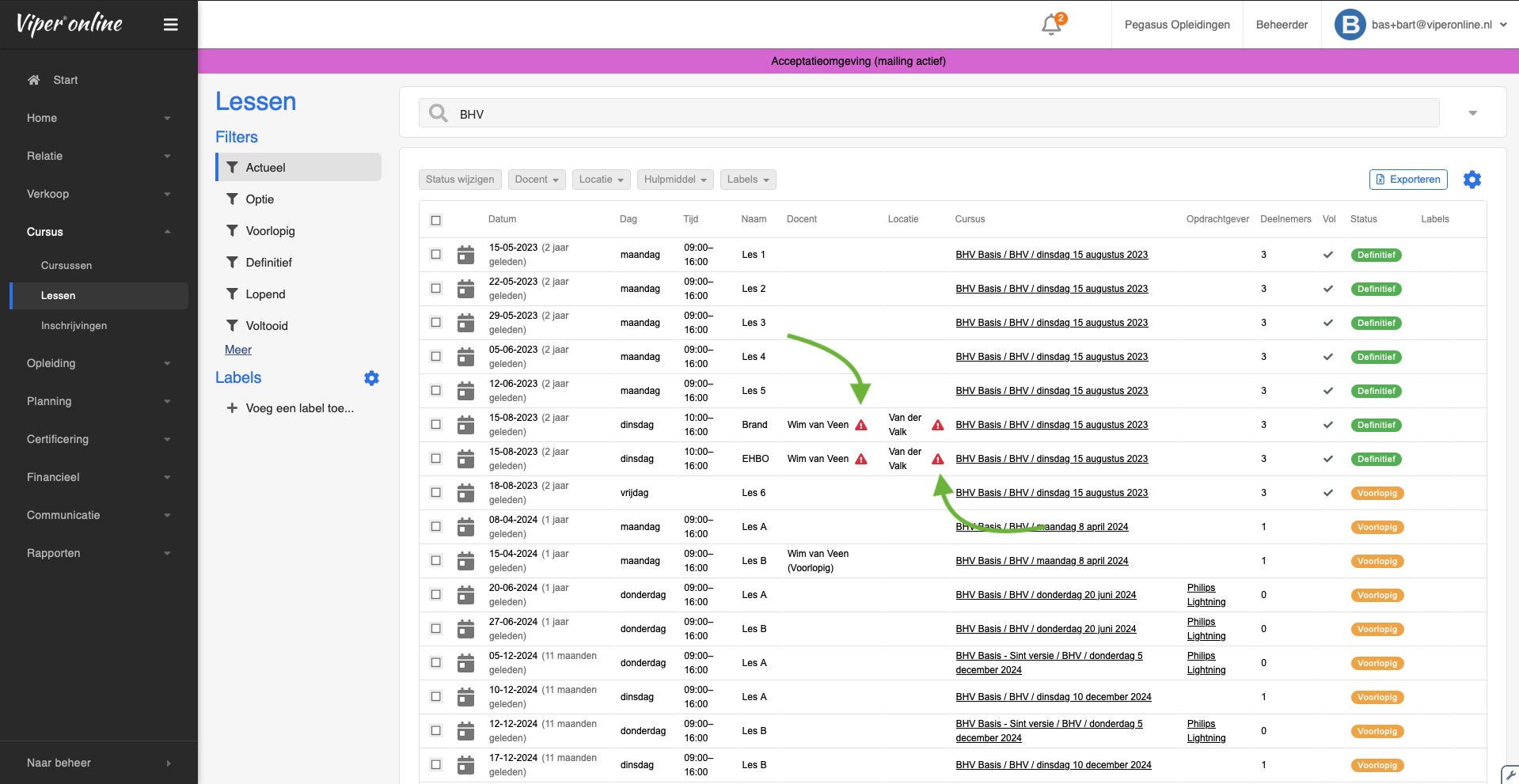Planningsconflicten 2