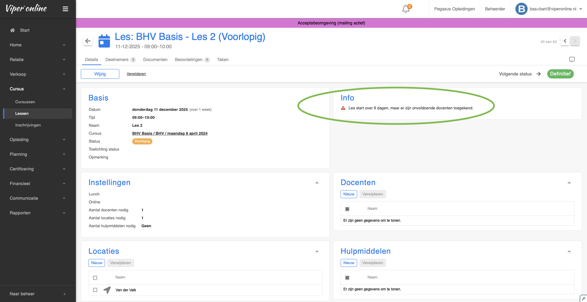 Planningsconflicten 4