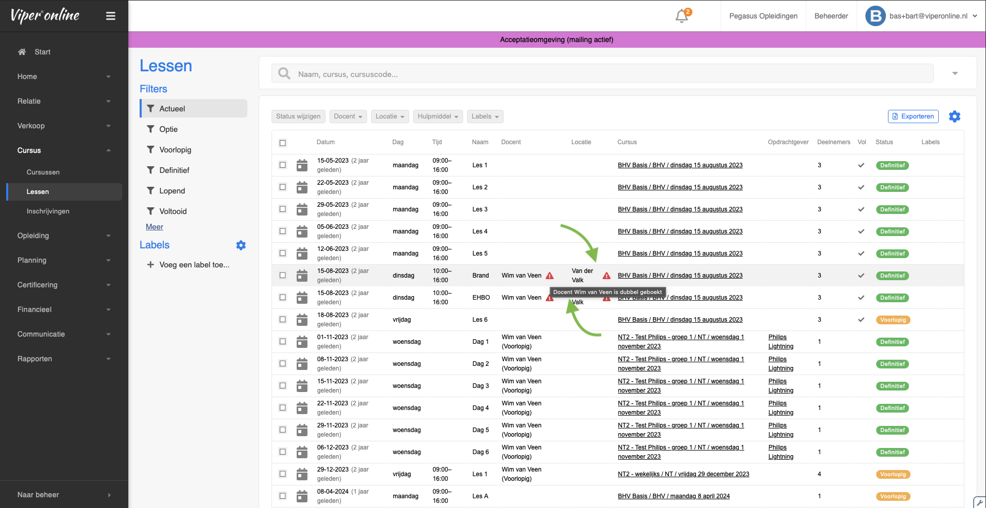 Planningsconflicten 7